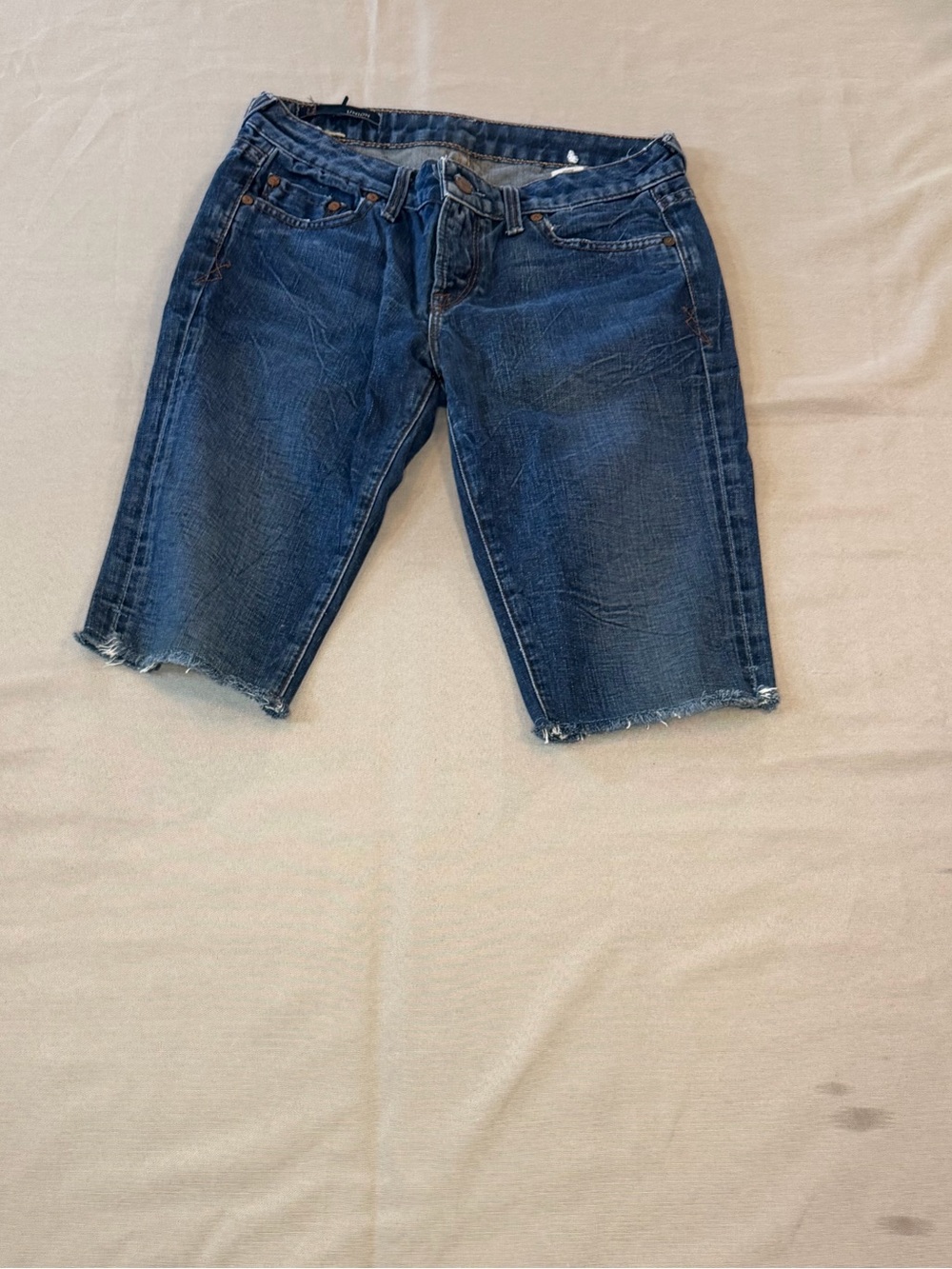 Cropped Dark Blue Denim Ankle Clam Diggers (Homemade) Jeans